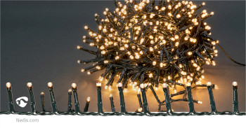 CLCC400 Kerstverlichting | compacte cluster | 400 led\'s | warm wit | 8.00 m | licht effecten: 7 | binnen & b Product foto