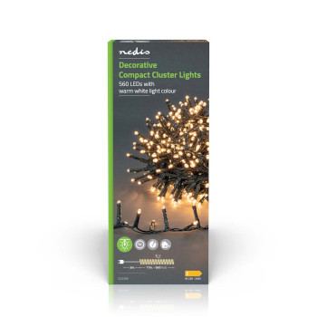 CLCC560 Kerstverlichting | compacte cluster | 560 led\'s | warm wit | 11.2 m | licht effecten: 7 | binnen & b  foto