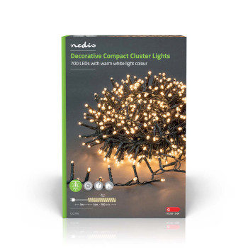 CLCC700 Kerstverlichting | compacte cluster | 700 led\'s | warm wit | 14.00 m | licht effecten: 7 | binnen &   foto