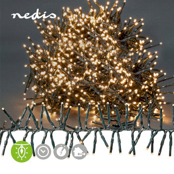 CLCS1512 Kerstverlichting | cluster | 1512 led\'s | warm wit | 11.00 m | licht effecten: 7 | binnen & buiten | Product foto