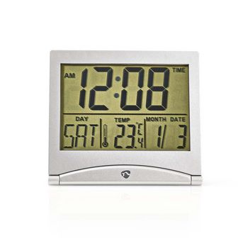 CLDK002SR Digitale bureau-wekker | lcd-scherm | 5 cm | opvouwbaar | datumweergave | timerfunctie | binnentempe