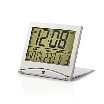 CLDK002SR Digitale bureau-wekker | lcd-scherm | 5 cm | opvouwbaar | datumweergave | timerfunctie | binnentempe Product foto