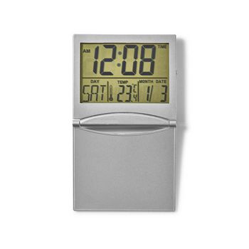 CLDK002SR Digitale bureau-wekker | lcd-scherm | 5 cm | opvouwbaar | datumweergave | timerfunctie | binnentempe Product foto