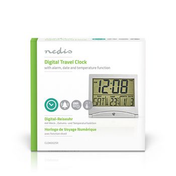 CLDK002SR Digitale bureau-wekker | lcd-scherm | 5 cm | opvouwbaar | datumweergave | timerfunctie | binnentempe  foto