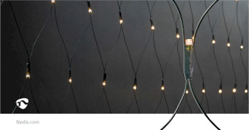 CLLN320 Decoratieve net verlichting | warm wit | 320 led\'s | 3 x 1.5 m | licht effecten: 7 | binnen & buiten Product foto