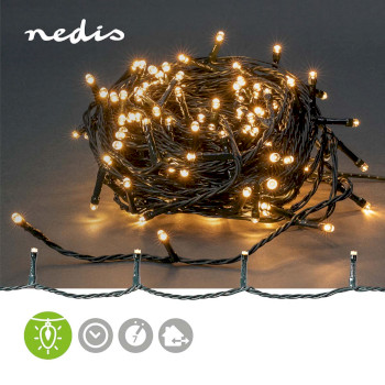 CLLS180 Kerstverlichting | koord | 180 led\'s | warm wit | 13.50 m | licht effecten: 7 | binnen & buiten | ne Product foto