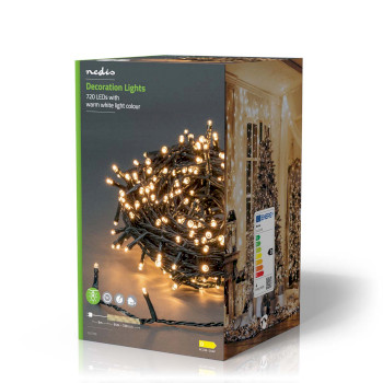 CLLS720 Kerstverlichting | koord | 720 led\'s | warm wit | 54.00 m | licht effecten: 7 | binnen & buiten | ne Verpakking foto