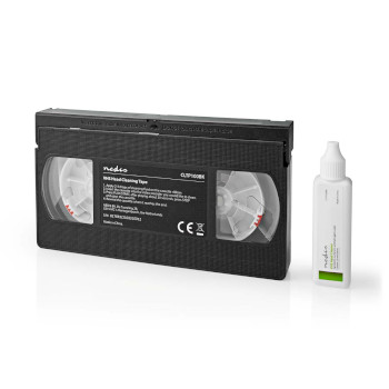 CLTP100BK Vhs-reinigingscassette | 20 ml | vhs-koppen | zwart Product foto