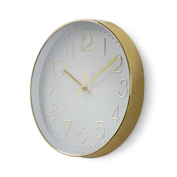 CLWA015PC30GD Wandklok | diameter: 300 mm | kunststof | goud / wit Product foto