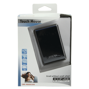 CMP-MOUSE200 Draadloze usb mouse met touchbediening 1600 dpi zwart Verpakking foto