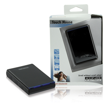 CMP-MOUSE200 Draadloze usb mouse met touchbediening 1600 dpi zwart