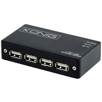 CMP-USBNETBOX4 4-poorts usb 2.0 netwerkserver Product foto