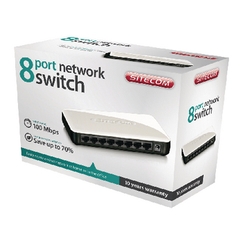 CMPSC-LN119 Netwerk schakelaar 10/100 mbit 8 poorten Verpakking foto