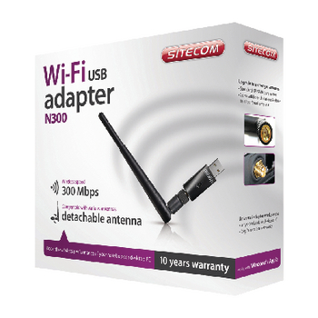CMPSC-WLA2103 Draadloze usb-adapter n300 2.4 ghz zwart/metaal Verpakking foto