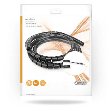 CMSW1922BK200 Kabelmanagement | spiraalvormige sleeve | 1 stuks | maximale kabeldikte: 22 mm | pe | zwart  foto
