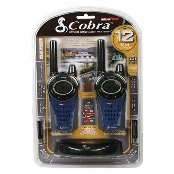 COBRA-MT975C Pmr 12 km range 8-kanaals zwart/blauw Verpakking foto