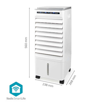 COOL116CWTW Smartlife mobiele aircooler | watertankcapaciteit: 5 l | 3 snelheden | 215 m³/h | zwenkfunctie  Product foto