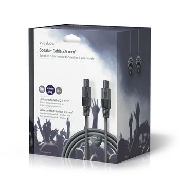 COTG16000GY200 Speaker-kabel | 48 x 0.20 mm | koper | 20.0 m | rond | pvc | donkergrijs | gift box Verpakking foto