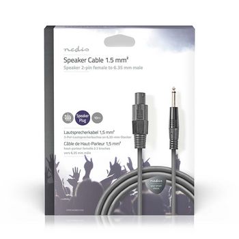 COTG16200GY100 Speaker-kabel | 48 x 0.20 mm | koper | 10.0 m | rond | pvc | donkergrijs | gift box Verpakking foto