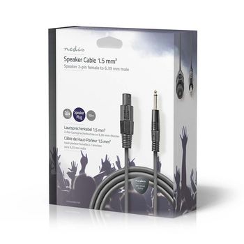 COTG16200GY100 Speaker-kabel | 48 x 0.20 mm | koper | 10.0 m | rond | pvc | donkergrijs | gift box Verpakking foto