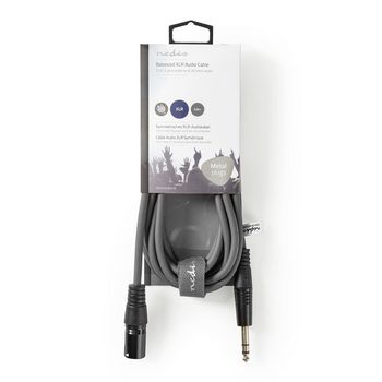 COTH15100GY30 Gebalanceerde audiokabel | xlr 3-pins male | 6,35 mm male | vernikkeld | 3.00 m | rond | pvc | donke  foto