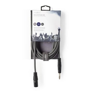COTH15100GY50 Gebalanceerde audiokabel | xlr 3-pins male | 6,35 mm male | vernikkeld | 5.00 m | rond | pvc | donke Verpakking foto