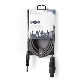 COTH16200GY50 Speaker-kabel | 48 x 0.20 mm | koper | 5.00 m | rond | pvc | donkergrijs | kartonnen sleeve Verpakking foto