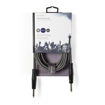 COTH23000GY50 Mono-audiokabel | 6,35 mm male | 6,35 mm male | vernikkeld | 5.00 m | rond | pvc Verpakking foto