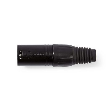 COTP15900BK Xlr-connector | recht | male | vernikkeld | solderen | diameter kabelinvoer: 5.0 mm | metaal | zwart Product foto