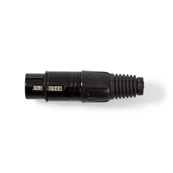 COTP15902BK Xlr-connector | recht | female | vernikkeld | solderen | diameter kabelinvoer: 5.0 mm | metaal | zwa Product foto