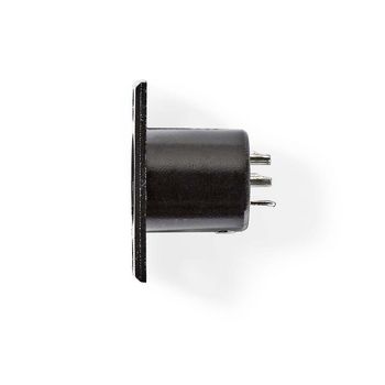 COTP15910BK Xlr-connector | recht | male | vernikkeld | chassis | diameter kabelinvoer: 5.0 mm | metaal | zwart  Product foto