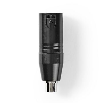 COTP15930BK Xlr-adapter | xlr 3-pins male | rca female | vernikkeld | recht | metaal | zwart | 1 stuks | polybag