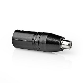 COTP15930BK Xlr-adapter | xlr 3-pins male | rca female | vernikkeld | recht | metaal | zwart | 1 stuks | polybag Product foto