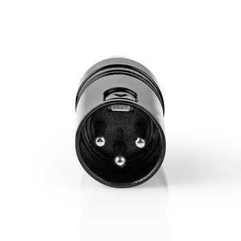 COTP15931BK Xlr-adapter | xlr 3-pins male | rca male | vernikkeld | recht | metaal | zwart | 1 stuks | polybag Product foto