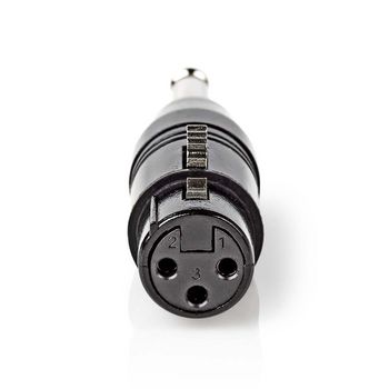 COTP15940BK Xlr-adapter | xlr 3-pins female | 6,35 mm male | vernikkeld | recht | metaal | zwart | 1 stuks | pol Product foto