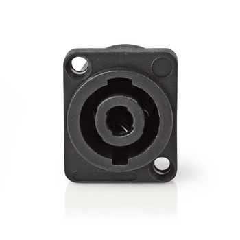 COTP16902BK Speaker-connector | recht | female | vernikkeld | soldeer | abs | zwart | 1 stuks | polybag Product foto