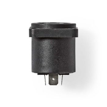 COTP16902BK Speaker-connector | recht | female | vernikkeld | soldeer | abs | zwart | 1 stuks | polybag