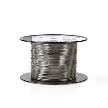 COTR15001GY100 Audiokabel | 4 x 0.16 mm² | koper | 100.0 m | rond | pvc | donkergrijs | rol  foto
