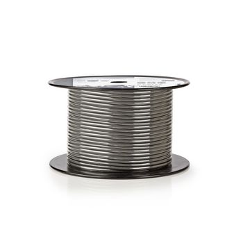COTR15010GY100 Microfoonkabel | 2 x 0.23 mm² | koper | 100.0 m | rond | pvc | donkergrijs | rol  foto
