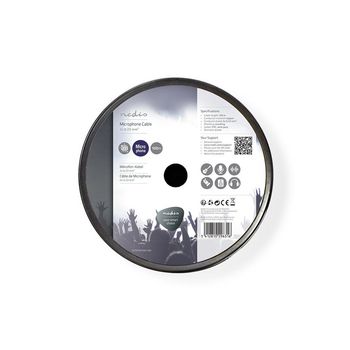 COTR15010GY100 Microfoonkabel | 2 x 0.23 mm² | koper | 100.0 m | rond | pvc | donkergrijs | rol Verpakking foto
