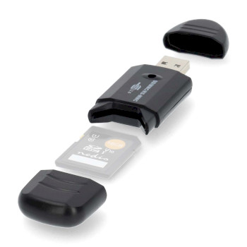 CRDRU2100BK Kaartlezer | mmc / sd / sdhc / sdxc | usb 2.0 Product foto