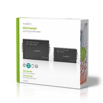 CREP5930BK Vga extender | vga / audio | afstand tot: 300 m | cat5e / cat6 | 1920x1200 | type c (cee 7/16) Verpakking foto