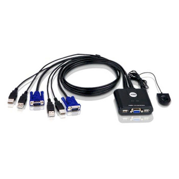 CS22U-AT 2-poorts usb vga-kabel kvm-switch met externe poortselectieschakelaar