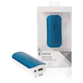CS4400PB001BU Draagbare powerbank lithium-ion 4400 mah usb blauw