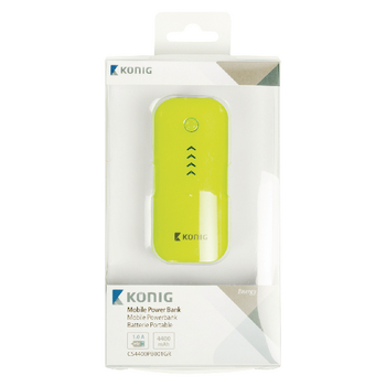 CS4400PB001GR Draagbare powerbank 4400 mah usb groen Verpakking foto
