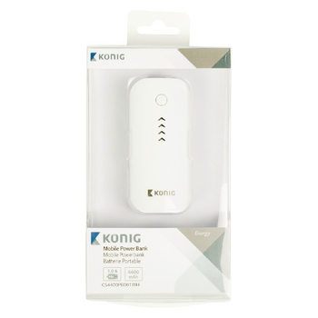 CS4400PB001WH Draagbare powerbank 4400 mah usb wit Verpakking foto
