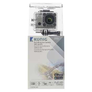 CSACWG100 Full hd action cam 1080p wi-fi / gps zwart Verpakking foto