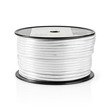 CSBR4015WT1000 Coaxkabel op haspel | rg6t | 75 ohm | dubbel afgeschermd | eca | 100.0 m | coax | pvc | wit | rol Verpakking foto