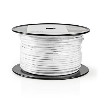 CSBR4030WT1000 Coaxkabel op haspel | rg59u | 75 ohm | dubbel afgeschermd | eca | 100.0 m | coax | pvc | wit | rol Verpakking foto