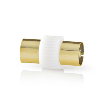 CSBW40941WT Satelliet- en antenne-adapter | iec (coax) female | iec (coax) female | vernikkeld | 75 ohm | recht  Product foto